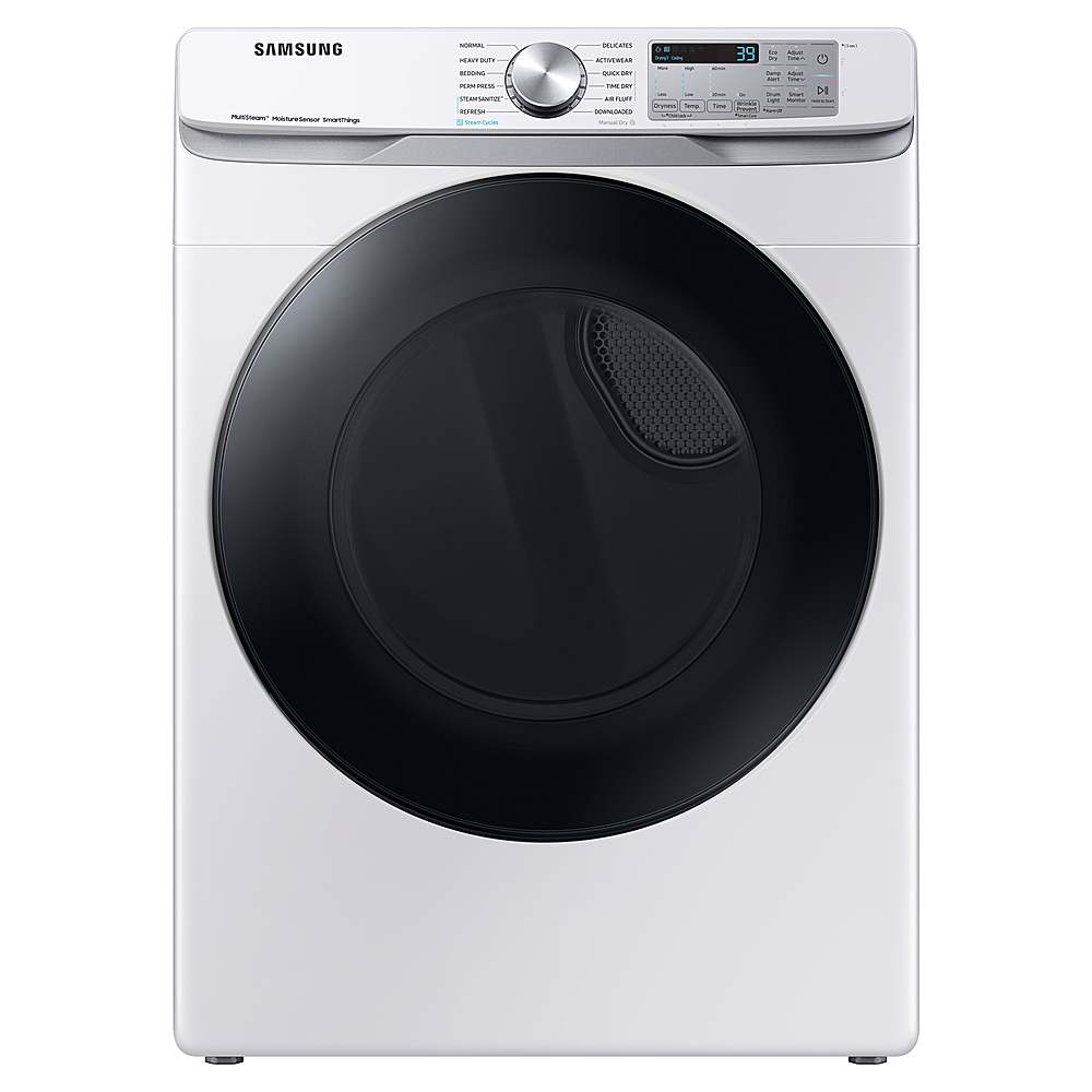 Samsung Open Box 7.5 cu. ft. Smart Gas Dryer with Steam Sanitize+ White