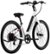 Left. Aventon - Pace 500.3 Step-Through Ebike w/ up to 60 mile Max Operating Range and 28 MPH Max Speed - Ghost White.