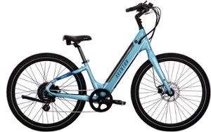 Aventon - Pace 500.3 Step-Through Ebike w/ up to 60 mile Max Operating Range and 28 MPH Max Speed - Large - Blue Steel - Front_Zoom