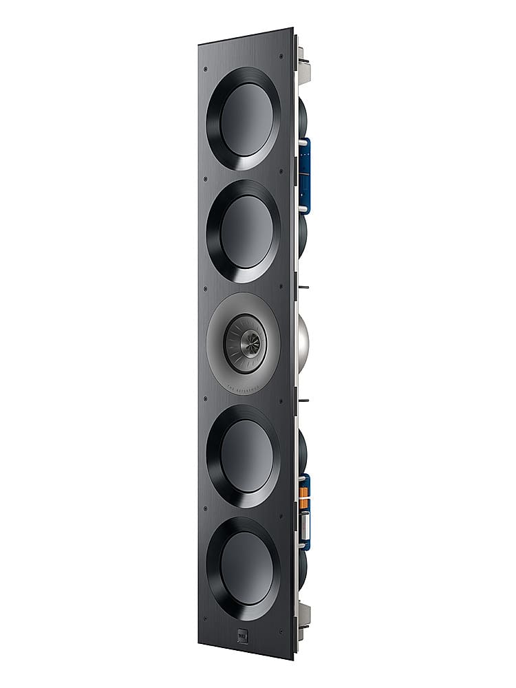 Alt View 11. KEF - Ci5160REFM-THX In Wall Speaker (Each) - Black with gray driver.