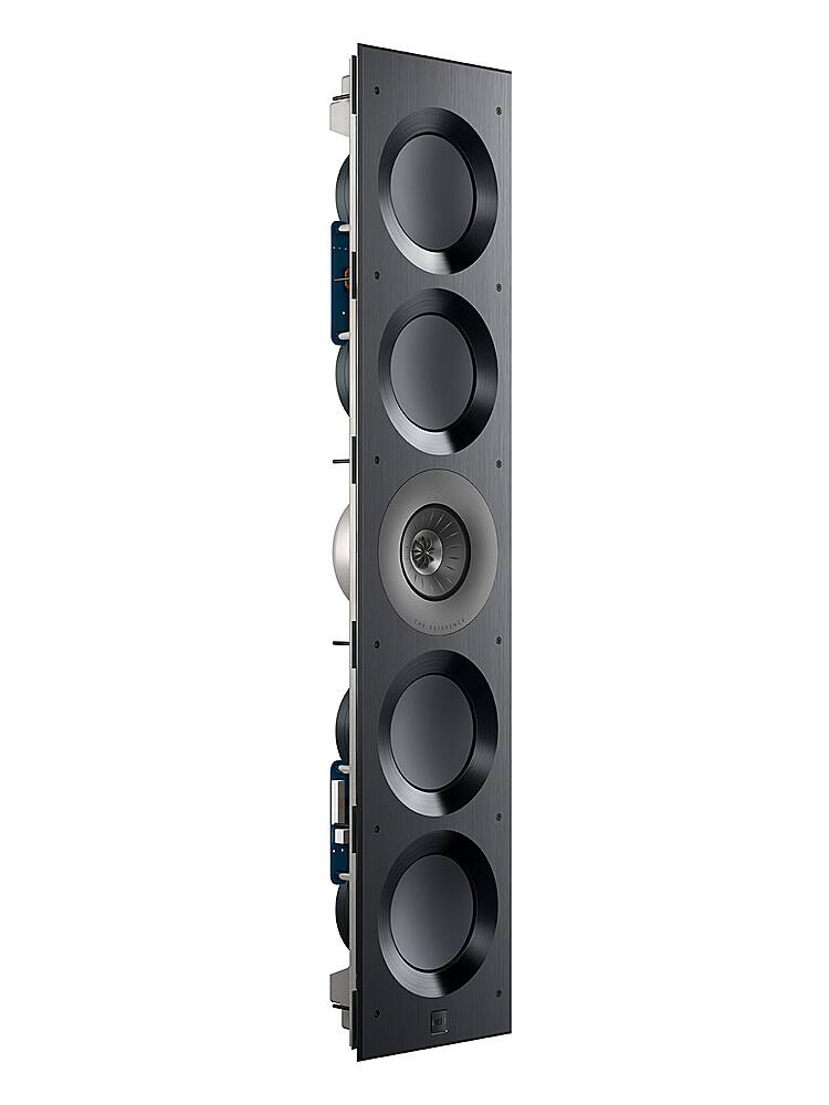 Left. KEF - Ci5160REFM-THX In Wall Speaker (Each) - Black with gray driver.