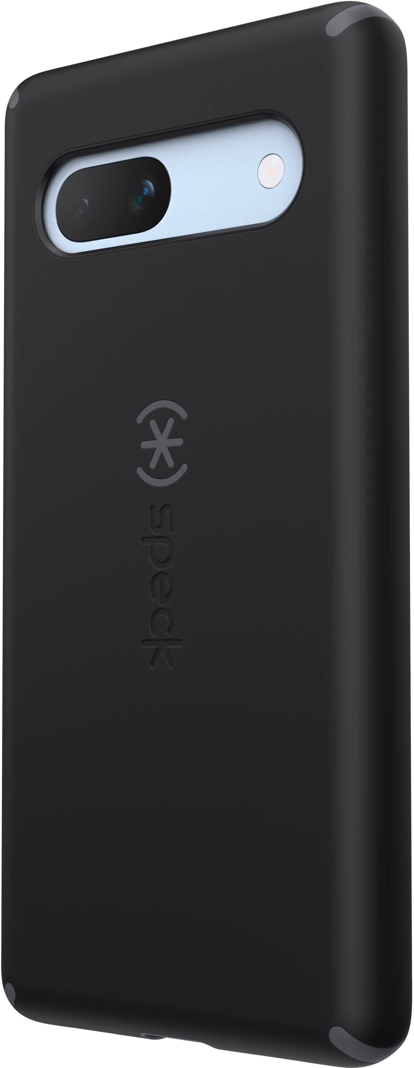 Left. Speck - ImpactHero Case for Google Pixel 7a - Black/Slate Grey.