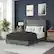 Alt View 12. Alamont Home - Hollis Full Size Upholstered Platform Bed with Wingback Headboard - Gray.