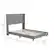 Alt View 13. Alamont Home - Hollis Full Size Upholstered Platform Bed with Wingback Headboard - Gray.