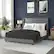 Alt View 12. Alamont Home - Hollis Queen Size Upholstered Platform Bed with Wingback Headboard - Gray.