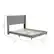 Alt View 13. Alamont Home - Hollis Queen Size Upholstered Platform Bed with Wingback Headboard - Gray.