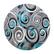 Front. Alamont Home - Masie Collection Modern Spiral Patterned 6' x 6' Round Olefin Indoor Area Rug - Turquoise.