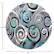 Alt View 12. Alamont Home - Masie Collection Modern Spiral Patterned 6' x 6' Round Olefin Indoor Area Rug - Turquoise.