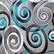 Alt View 15. Alamont Home - Masie Collection Modern Spiral Patterned 6' x 6' Round Olefin Indoor Area Rug - Turquoise.