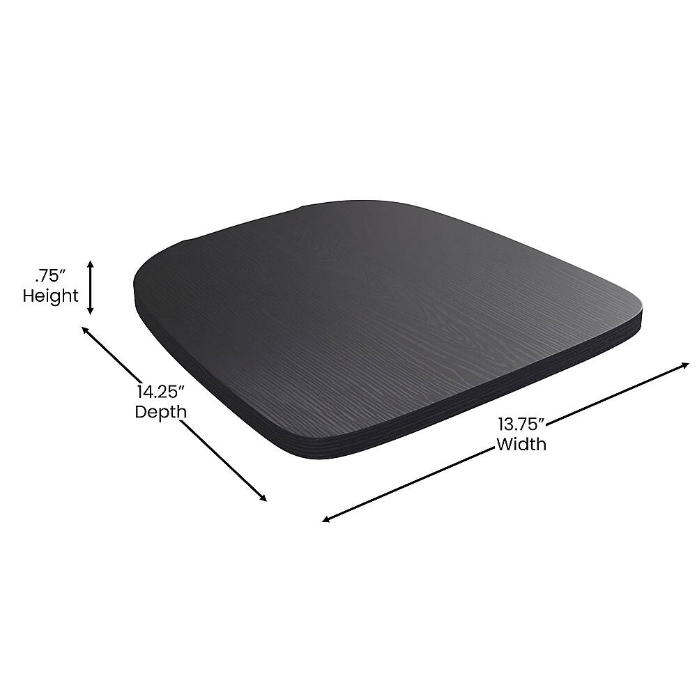 Alt View 14. Alamont Home - Lincoln Contemporary Resin Bar Height Stool - Clear Coated/Black.