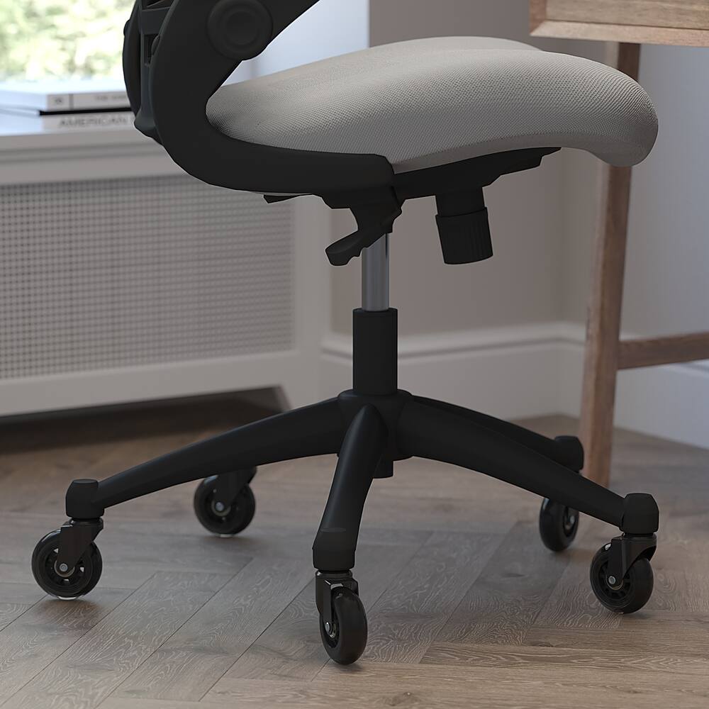Alt View 14. Alamont Home - Kelista Ergonomic Swivel Task Chair with Roller Wheels & Flip Up Arms - Gray Mesh - Dark Gray Mesh.