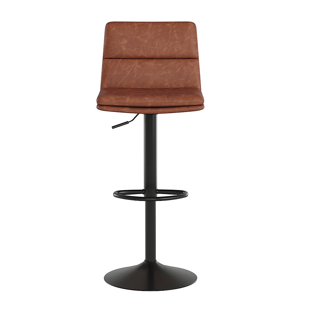 Alamont Home Hughes Modern Leather/Faux Leather Adjustable Height