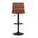 Alt View 11. Alamont Home - Hughes Modern Leather/Faux Leather Adjustable Height Barstool (Set of 2) - Cognac/Black.