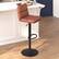 Alt View 14. Alamont Home - Hughes Modern Leather/Faux Leather Adjustable Height Barstool (Set of 2) - Cognac/Black.