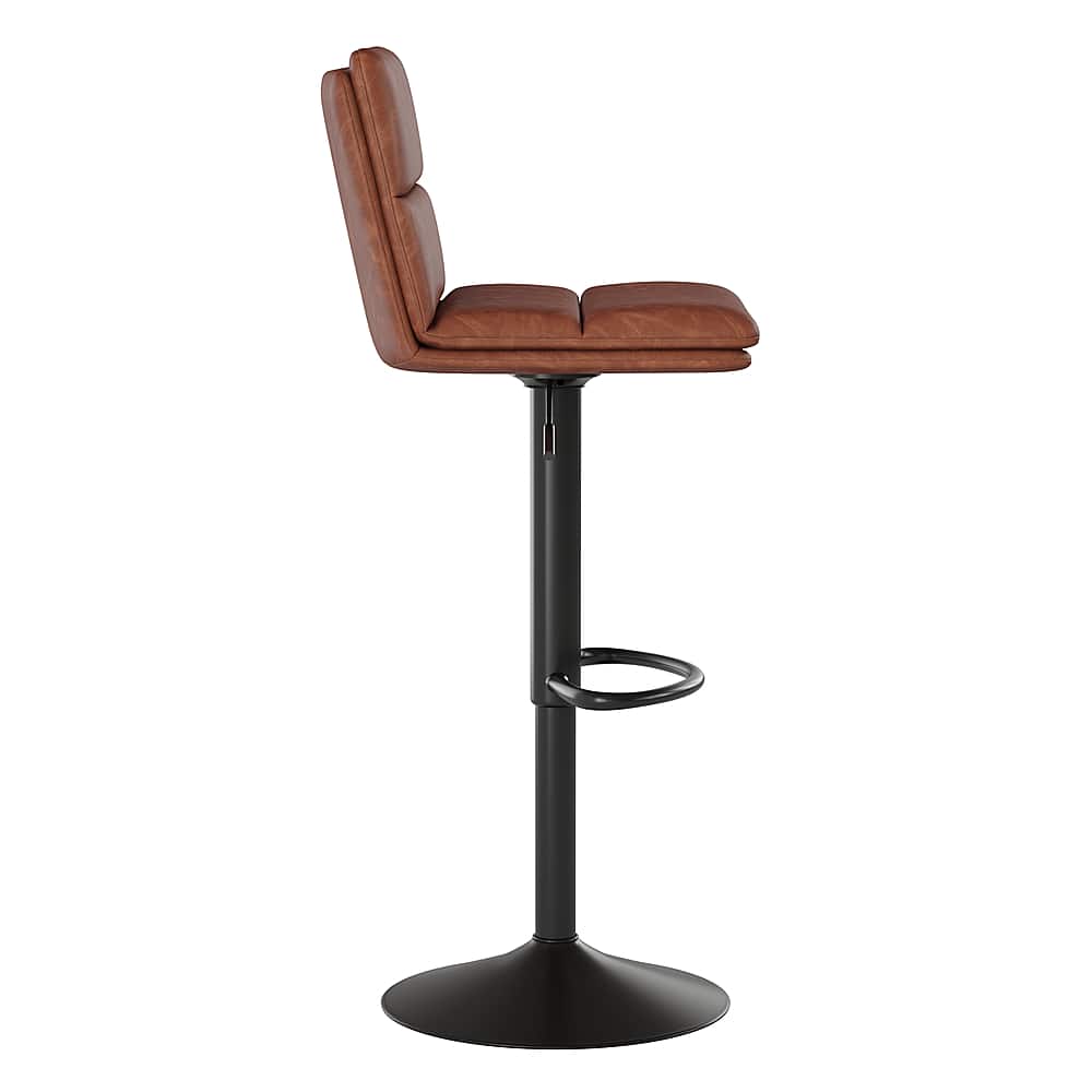 Alamont Home Hughes Modern Leather/Faux Leather Adjustable Height