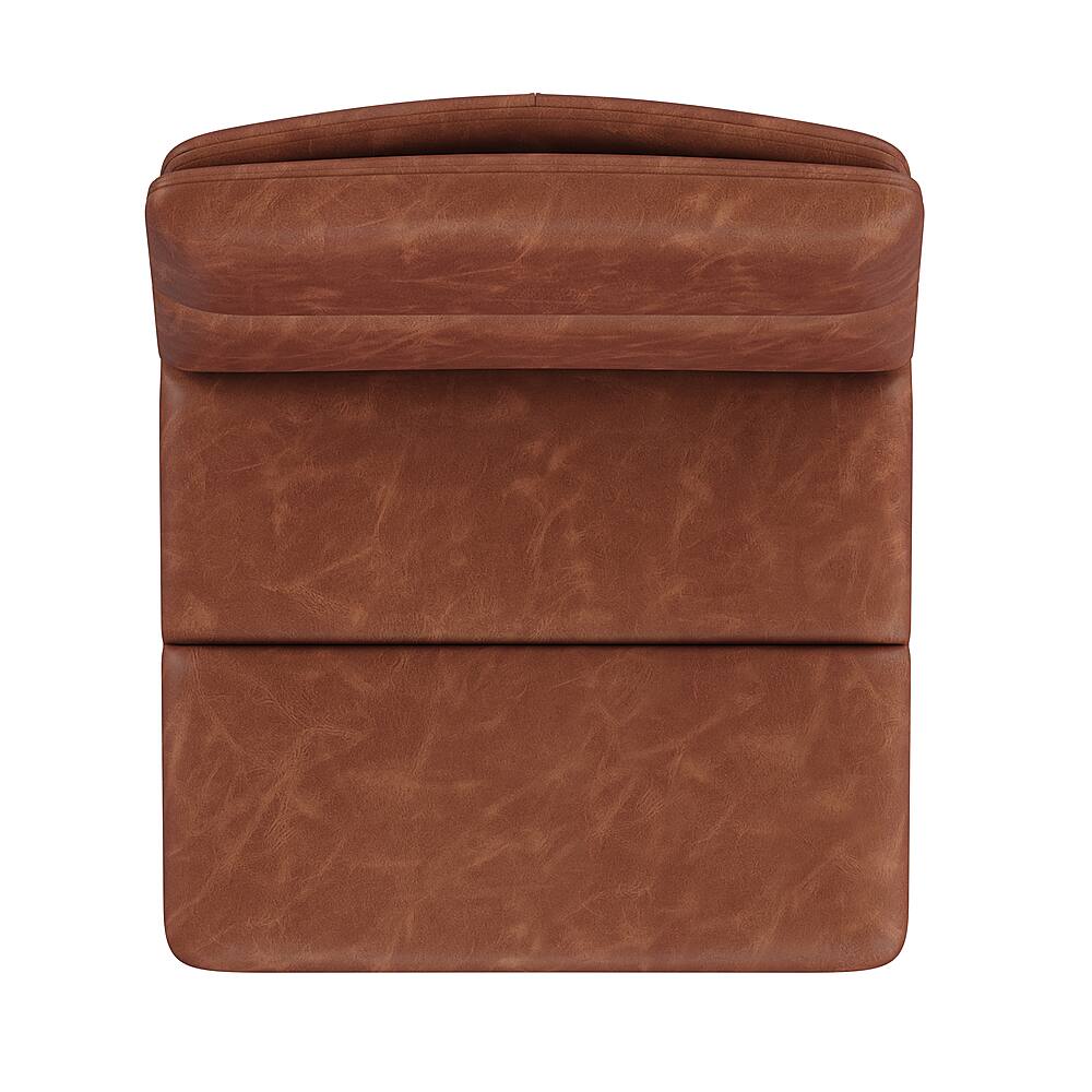 Alamont Home Hughes Modern Leather/Faux Leather Adjustable Height