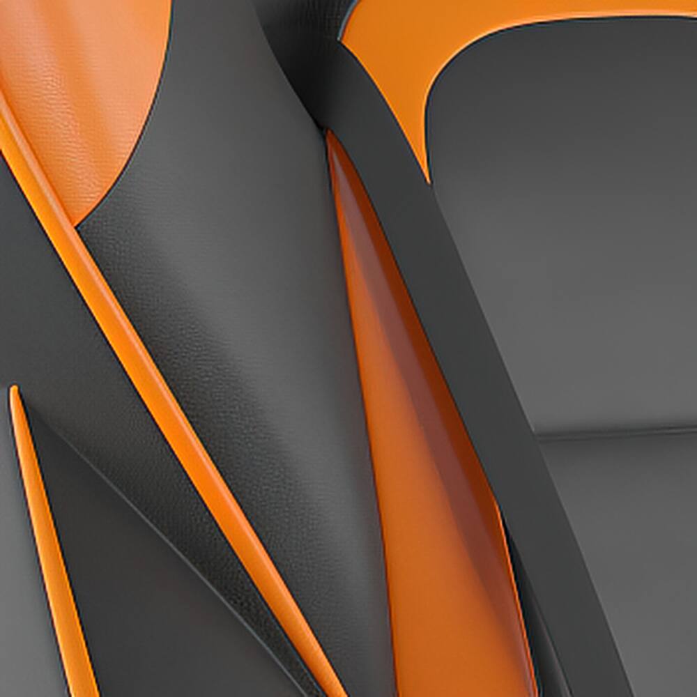 Alt View 16. Alamont Home - X40 Office Gaming Chair with Skater Wheels & Reclining Arms - Orange LeatherSoft - Black/Orange.