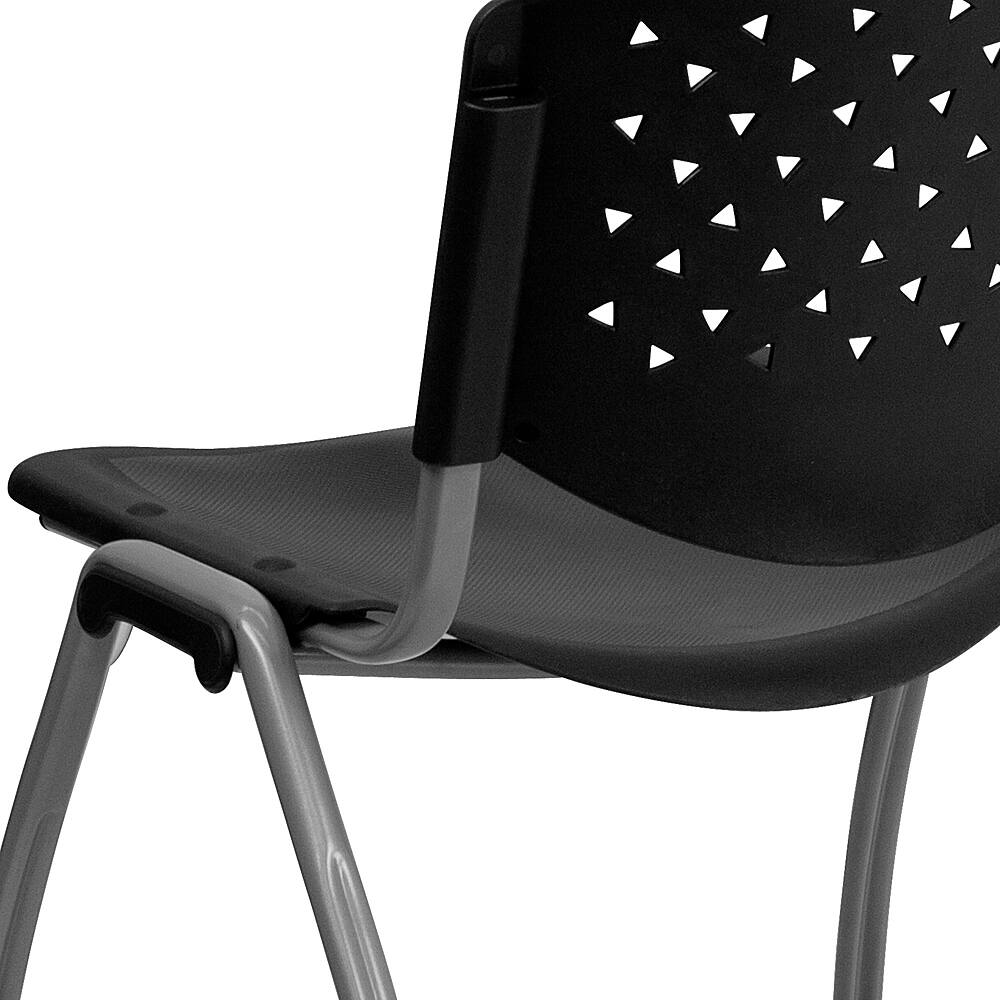 Alt View 15. Alamont Home - 881 lb. Capacity Plastic Stack Chair with Powder Coated Frame - Black.