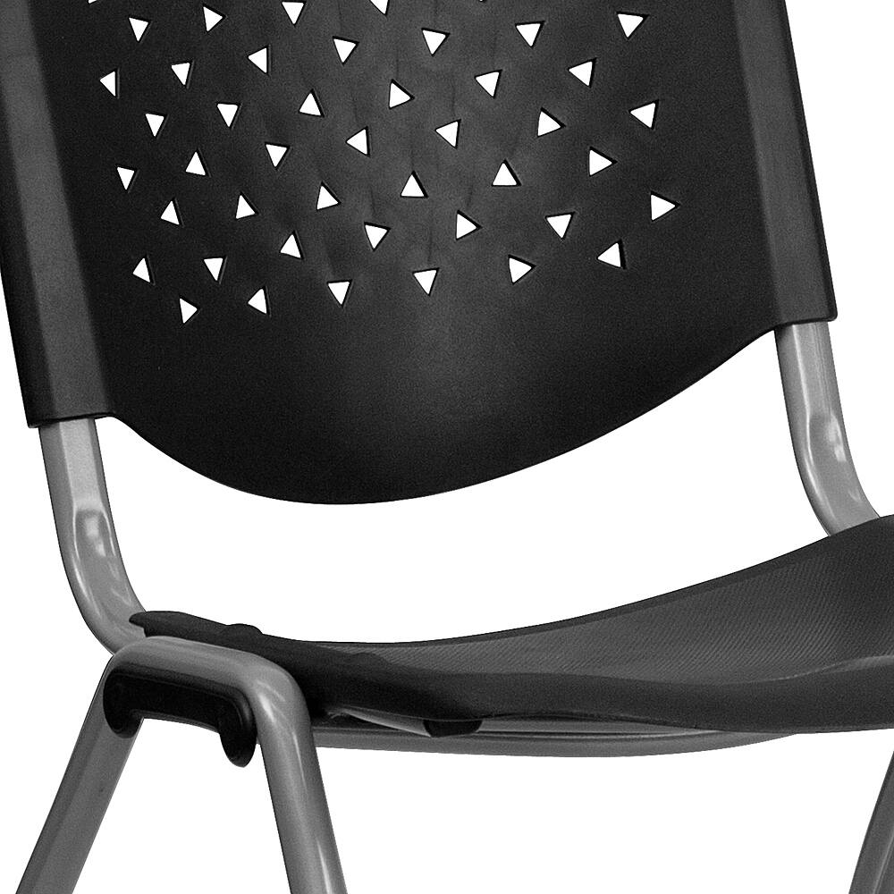 Alt View 17. Alamont Home - 881 lb. Capacity Plastic Stack Chair with Powder Coated Frame - Black.