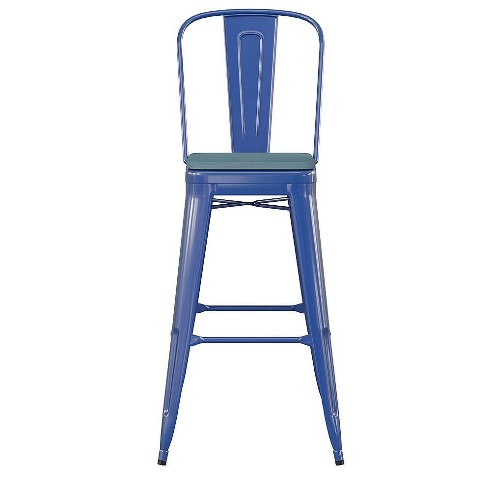 Alt View 11. Alamont Home - Kai All-Weather Commercial Bar Stool with Removable Back/Poly Seat-Blue/Teal - Blue/Teal-Blue.
