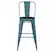 Alt View 11. Alamont Home - Carly All-Weather Bar Height Stool with Poly Resin Seat - Kelly-Blue Teal/Black - Kelly Blue-Teal/Black.