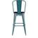 Alt View 17. Alamont Home - Carly All-Weather Bar Height Stool with Poly Resin Seat - Kelly-Blue Teal/Black - Kelly Blue-Teal/Black.