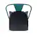 Alt View 19. Alamont Home - Carly All-Weather Bar Height Stool with Poly Resin Seat - Kelly-Blue Teal/Black - Kelly Blue-Teal/Black.