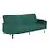 Front. Alamont Home - Convertible Split Back Futon Sofa Sleeper with Wooden Legs - Emerald.