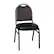 Front. Alamont Home - Commercial Dome Back Stacking Banquet Chair with Metal Frame - Black Vinyl/Silver Vein Frame.