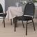 Alt View 12. Alamont Home - Commercial Dome Back Stacking Banquet Chair with Metal Frame - Black Vinyl/Silver Vein Frame.