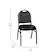 Alt View 13. Alamont Home - Commercial Dome Back Stacking Banquet Chair with Metal Frame - Black Vinyl/Silver Vein Frame.