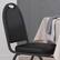Alt View 14. Alamont Home - Commercial Dome Back Stacking Banquet Chair with Metal Frame - Black Vinyl/Silver Vein Frame.
