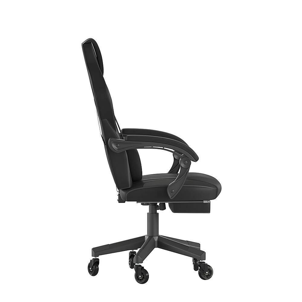 Alt View 15. Alamont Home - X40 Office Gaming Chair with Skater Wheels & Reclining Arms - Black LeatherSoft - Black/Gray.