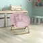 Alt View 12. Alamont Home - Kids Folding Faux Fur Saucer Chair for Playroom or Bedroom - Blush/Soft Gold.
