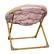 Alt View 16. Alamont Home - Kids Folding Faux Fur Saucer Chair for Playroom or Bedroom - Blush/Soft Gold.