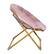 Alt View 18. Alamont Home - Kids Folding Faux Fur Saucer Chair for Playroom or Bedroom - Blush/Soft Gold.