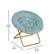 Alt View 13. Alamont Home - Folding XL Faux Fur Saucer Chair for Dorm or Bedroom - Dusty Aqua/Soft Gold.