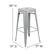 Alt View 12. Alamont Home - Cierra Industrial Resin Backless Bar Stool (Set of 4) - Silver/Gray.