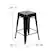 Alt View 12. Alamont Home - Cierra Industrial Resin Backless Counter Stool (Set of 4) - Black/Black.