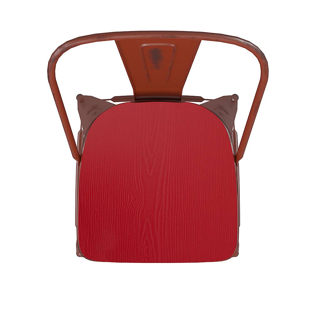 Alt View 19. Alamont Home - Carly All-Weather Bar Height Stool with Poly Resin Seat - Kelly Red/Red - Kelly Red/Red.