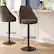 Alt View 12. Alamont Home - Chrishelle Modern Leather/Faux Leather Adjustable Height Pedestal Bar Stool (Set of 2) - Brown.
