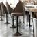 Alt View 14. Alamont Home - Chrishelle Modern Leather/Faux Leather Adjustable Height Pedestal Bar Stool (Set of 2) - Brown.
