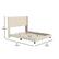 Alt View 13. Alamont Home - Hollis Queen Size Upholstered Platform Bed with Wingback Headboard - Beige.