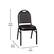 Alt View 13. Alamont Home - Commercial Dome Back Stacking Banquet Chair with Metal Frame - Black Vinyl/Black Frame.