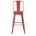 Alt View 11. Alamont Home - Kai All-Weather Commercial Bar Stool with Removable Back/Poly Seat-Red/Teak - Red/Teak.