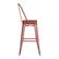 Alt View 18. Alamont Home - Kai All-Weather Commercial Bar Stool with Removable Back/Poly Seat-Red/Teak - Red/Teak.