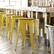 Alt View 11. Alamont Home - Kai Indoor/Outdoor Backless Bar Stool with Poly Seat - Yellow/Teak - Yellow/Teak.