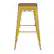 Alt View 16. Alamont Home - Kai Indoor/Outdoor Backless Bar Stool with Poly Seat - Yellow/Teak - Yellow/Teak.
