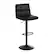 Front. Alamont Home - Hughes Modern Leather/Faux Leather Adjustable Height Barstool (Set of 2) - Black/Black.