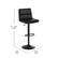 Alt View 13. Alamont Home - Hughes Modern Leather/Faux Leather Adjustable Height Barstool (Set of 2) - Black/Black.